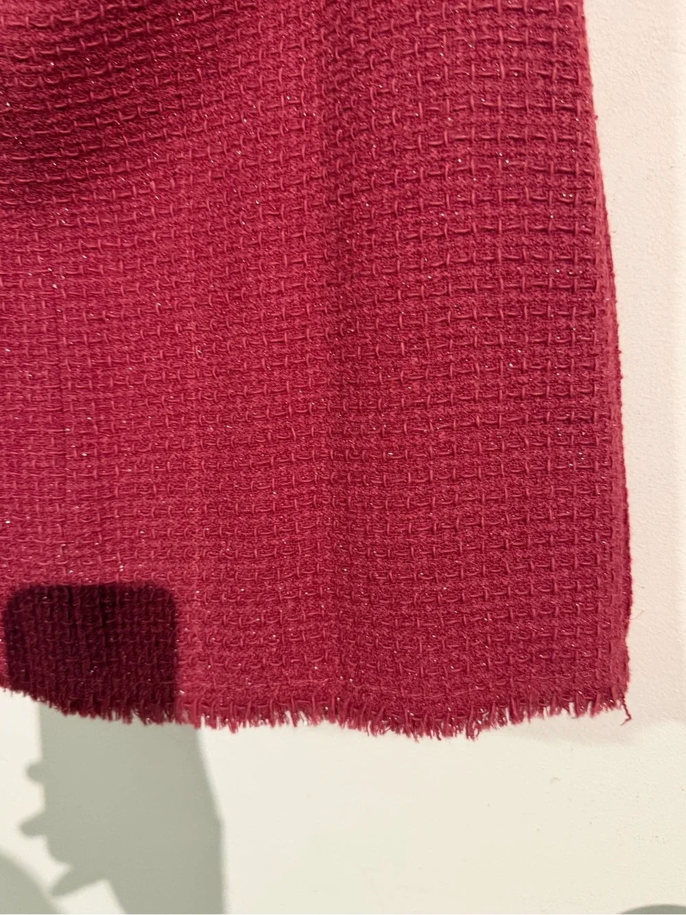 Chanel fuschia silver fantasy tweed skirt